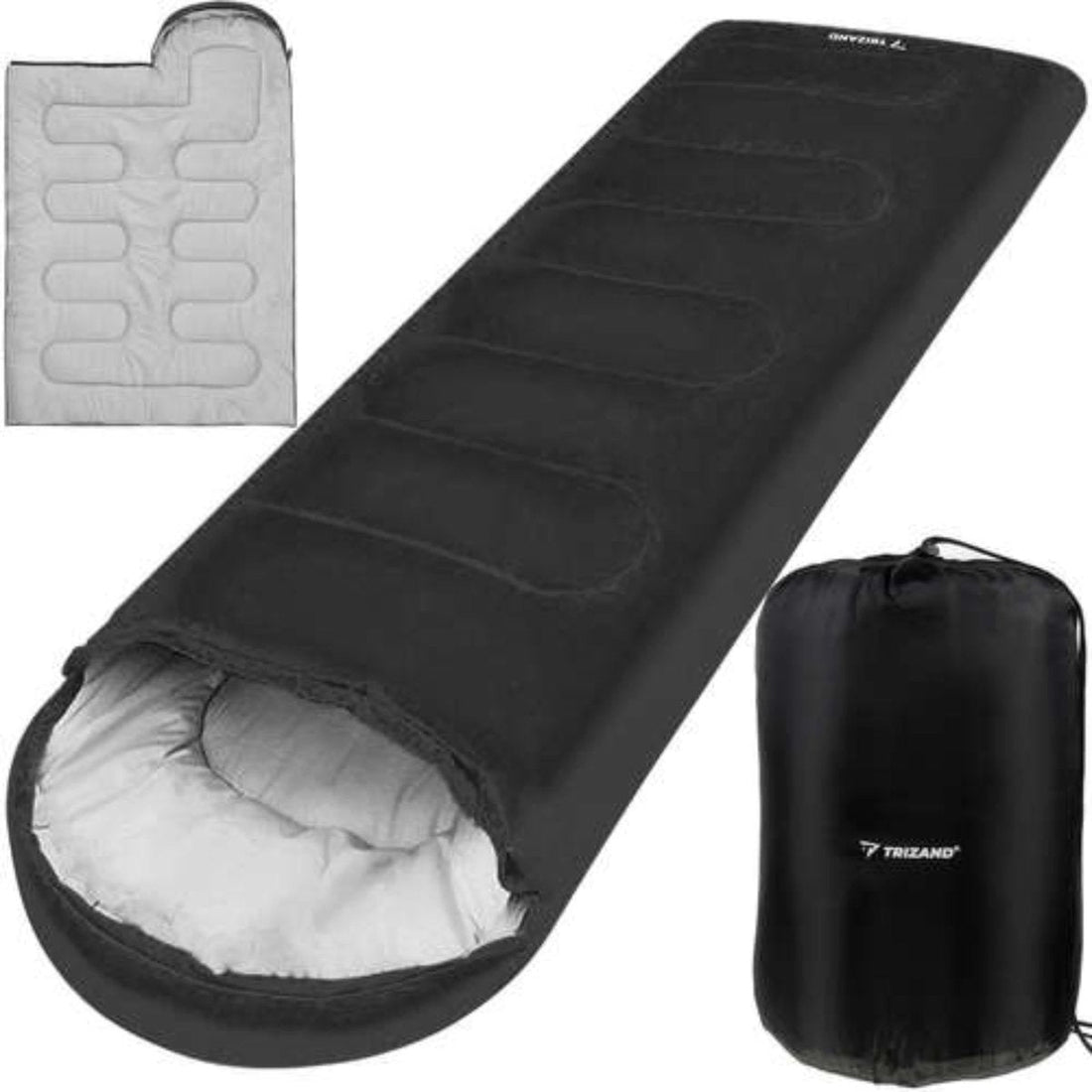 Trizand 2-in-1 tourist sleeping bag 21084 | Sleeping bag Black | Sleeping bag
