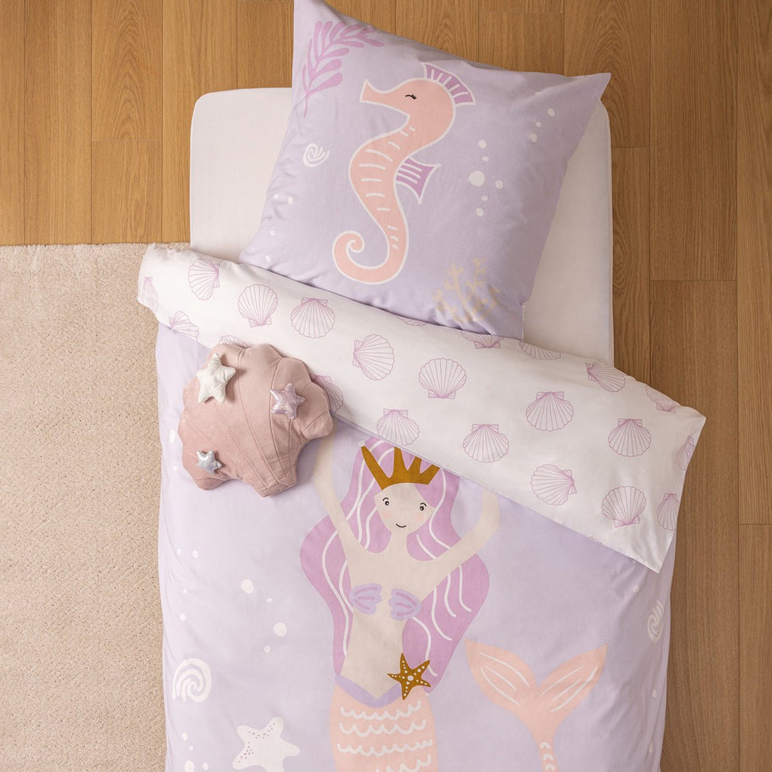 Atmosphera Kids Duvet cover set with 1 pillowcase 140x200cm/65x65cm - Mermaid