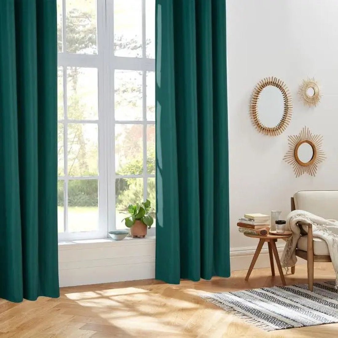 Atmosphera Isa Thermo-Vorhang – Entenblau – 140 x 260 cm