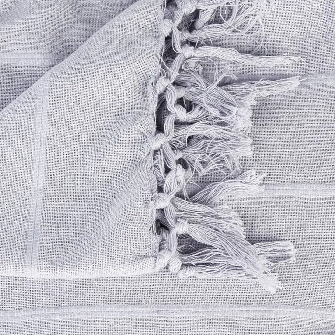 Light grey cotton bedspread 160 x 220 cm