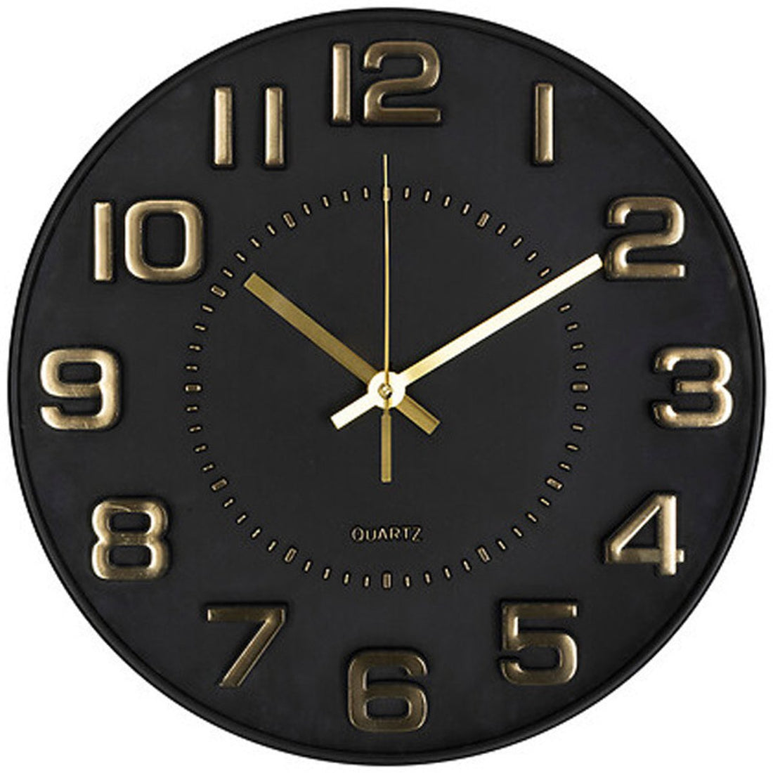 Atmosphera Doris wandklok zwart goud – moderne klok, Ø 30 cm