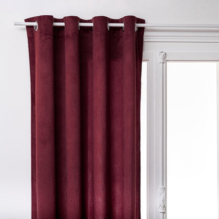 Atmosphera Lilou rideau 140 x 260 cm - Prêt à poser avec œillets - Habillage de fenêtre - Rouge Grenade