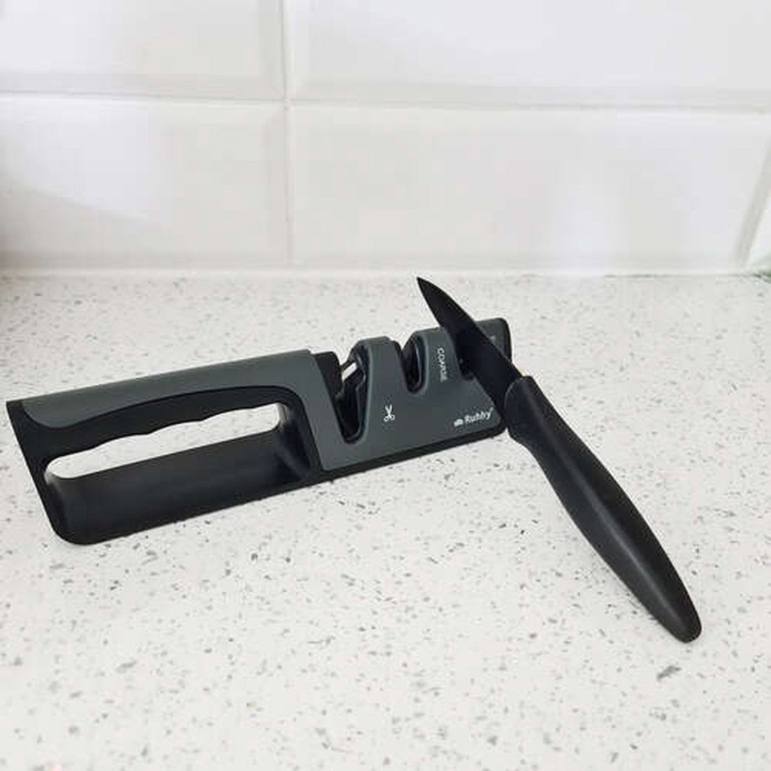 Ruhhy Ceramic Knife Sharpener - For Professionally Sharp Knives and Scissors