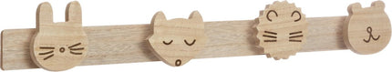 Atmosphera Kids patère Animaux sauvages - bois - 4 patères - Chambre d'enfant