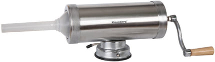 Klausberg Hachoir à viande horizontal - Remplisseur de saucisses - Capacité 2,5 kg - Inox - Avec ventouse et 3 embouts - KB-7925