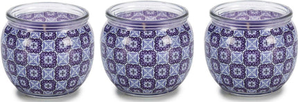 Bougie parfumée Magic Spa - 20 heures de combustion - Violet - 7,6 x 6,5 x 7,6 cm - Lot de 3