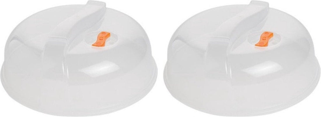 2x Kitchen microwave lid/food covers 26 cm - kitchen tools - Microwave covers/lids