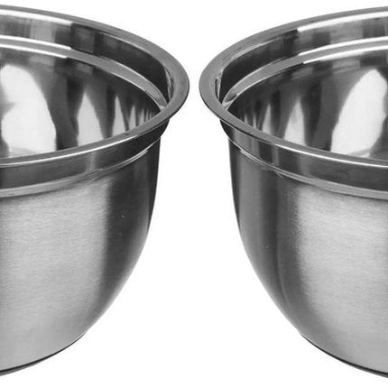 2x bols de préparation/saladiers en inox antidérapants - 2,5L - Ustensiles de cuisine - Saladiers/plats de service