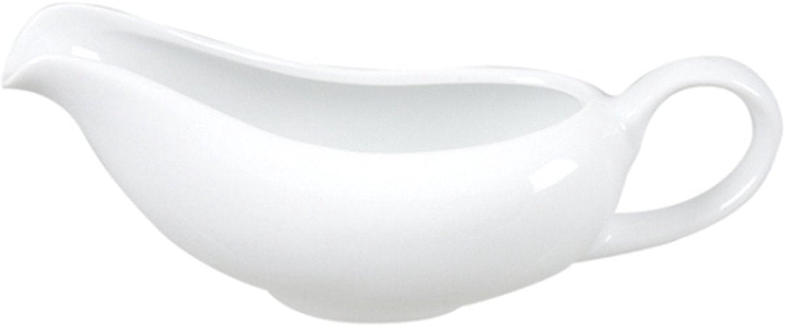 Witte Saucière / Sauskom – 14cl – Porseleinen Juskom – Stijlvol en Praktisch voor Sauzen, Dressings en Jus – 17 cm