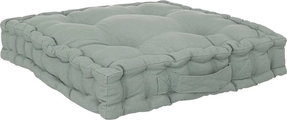 Vierkant vloerkussen lichtgroen – Atmosphera Square, katoen, 40 x 40 x 8 cm