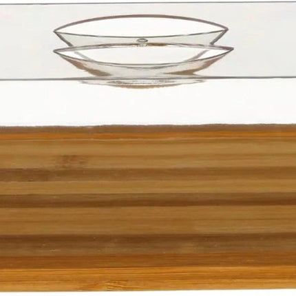 5Five Boîte de conservation pour fromage - avec couvercle - marron/transparent - bambou/plastique - 24 x 19 x 9 cm