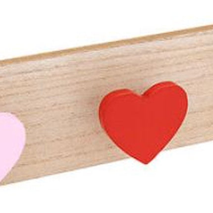 Atmosphera Kids Patère Abria cœurs - 36x10x5cm - Multicolore