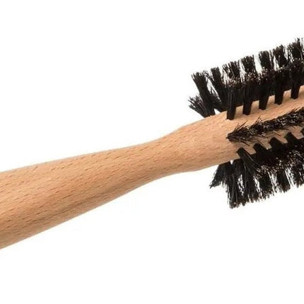 Brosse à cheveux ronde naturelle en soies de sanglier 24 cm en bois - Articles de soins personnels