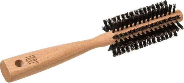 Brosse à cheveux ronde naturelle en soies de sanglier 24 cm en bois - Articles de soins personnels