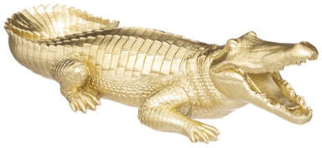 Atmosphera  - krokodil - decoratie - goud - 39CM