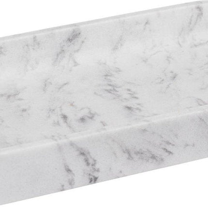 Petit plateau décoratif pour salle de bain, motif marbre, 19,2 x 11,3 x 2,5 cm