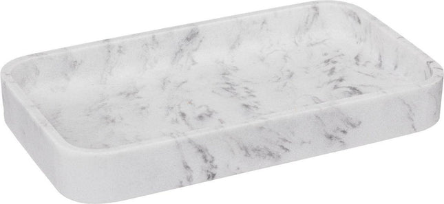 Petit plateau décoratif pour salle de bain, motif marbre, 19,2 x 11,3 x 2,5 cm