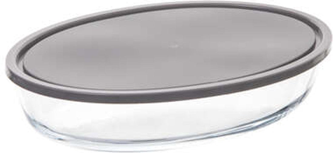 5Five Ovenschaal met deksel - borosilicaat glas - ovaal - 2. 4 Liter - 32 x 21 x 6, 7 cm