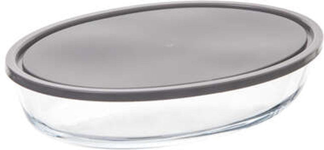 5Five Plat à four avec couvercle - verre borosilicate - ovale - 2.4 Litres - 32 x 21 x 6,7 cm