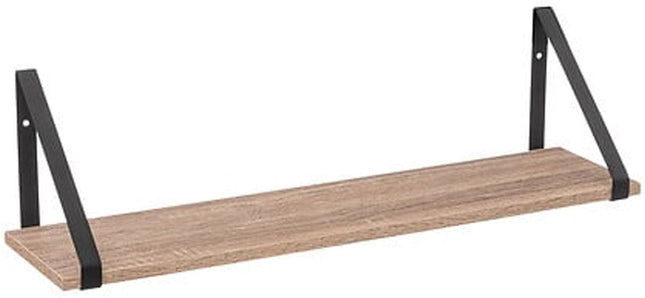Five Étagère murale Aliaj - noir/beige - métal/bois - 58 x 16 x 15 cm