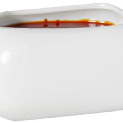 Pot à sauce cosy et tendance - porcelaine - blanc - 250 ml - bec verseur/poignée - forme ludique