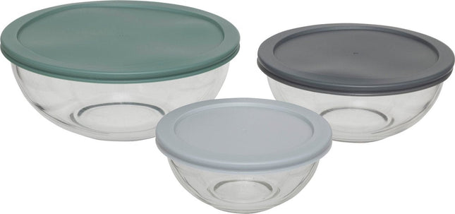 5Five Boîtes de Conservation en Verre - Lot de 3 pièces - Ø23xH9cm - Multi