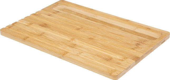 Planche à découper le pain 40 x 27 cm en bambou avec couteau à pain et pince à épiler – Planche de service – Planche à pain
