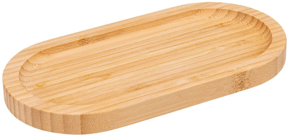 5Five Servierbrett für Snacks/Fingerfood - 20 x 10 cm - Bambusholz - Servierbrett - Tapasbrett