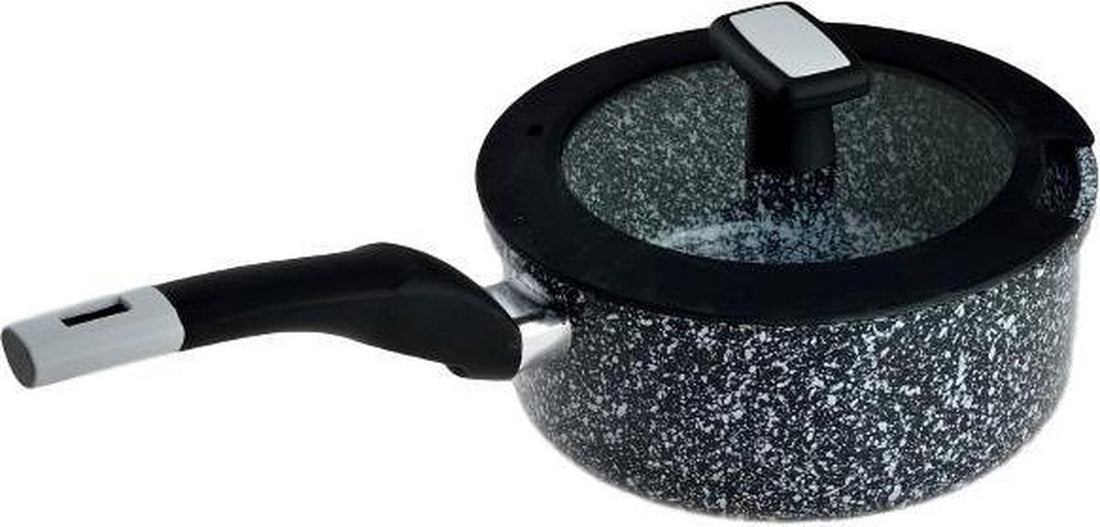 Amercook keramische steelpan 18 cm – antiaanbaklaag met marmereffect
