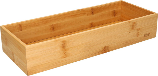 5Five Range-couverts/organisateur de cuisine - Lot de 4 pièces - 1 compartiment - Tidy Smart - bois de bambou - 38 x 15 x 7 cm