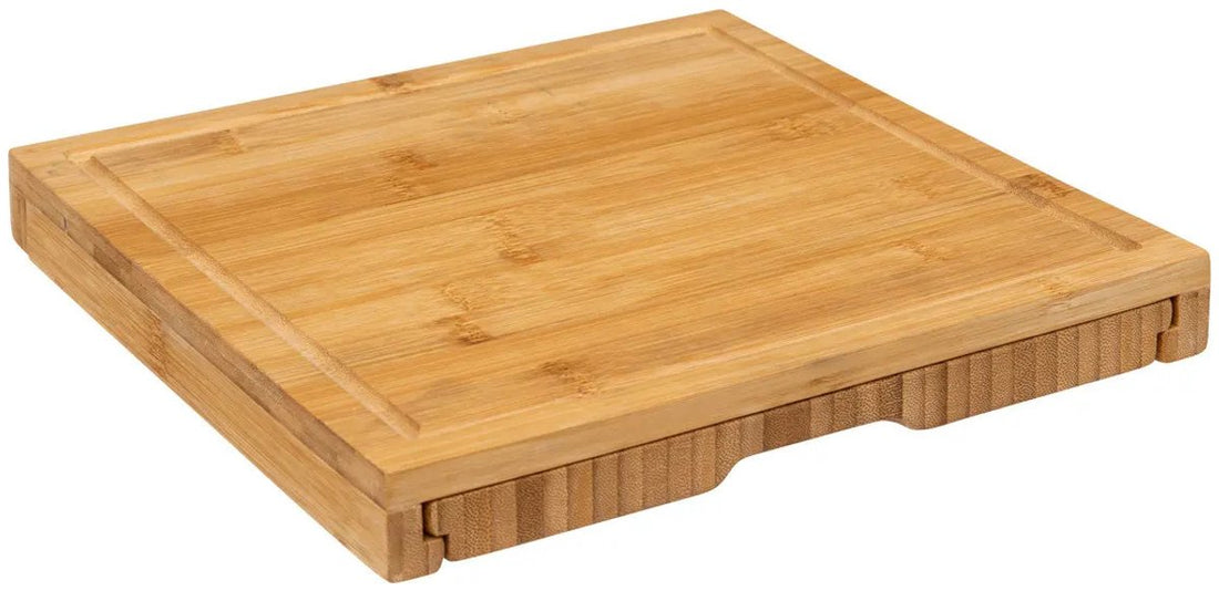 Secret de Gourmet kaasplankje met 4 kaasmesjes – bamboe, 30 x 30 cm – foto 2