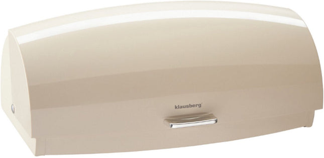 KLAUSBERG Boîte à Pain en Métal - Beige - 45x28,5x17 cm - Boîte à Pain pour Cuisine Moderne - KB-7932 - Boîte de Conservation du Pain