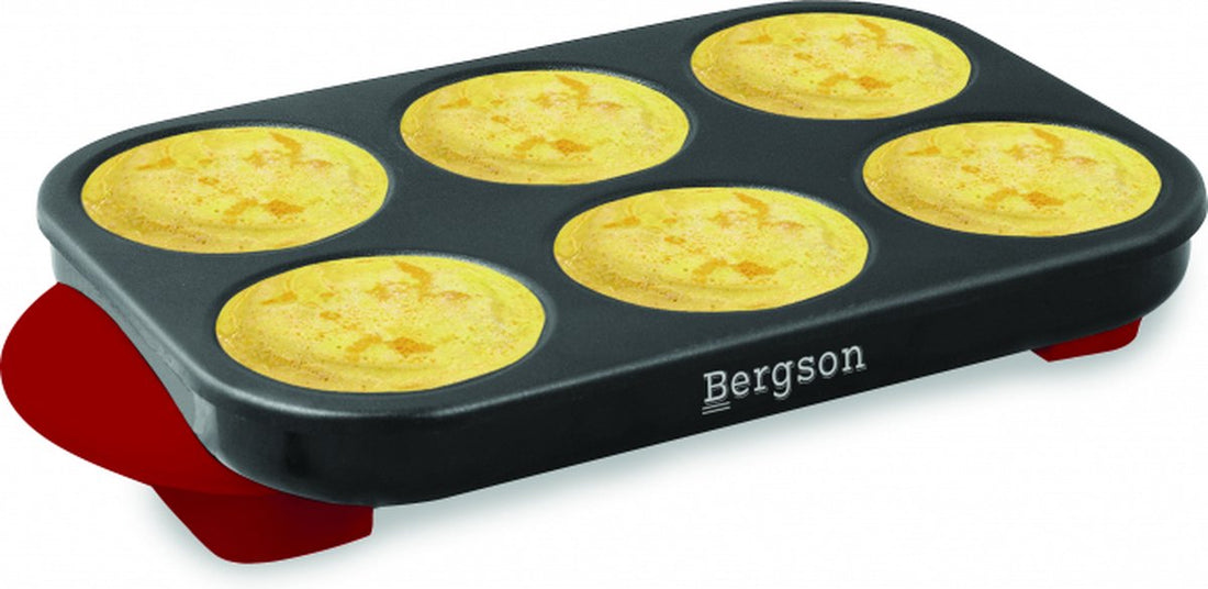 Bergson BCP56 - Pancake Maker - Crêpe Maker - 6 pieces - 1500 Watt