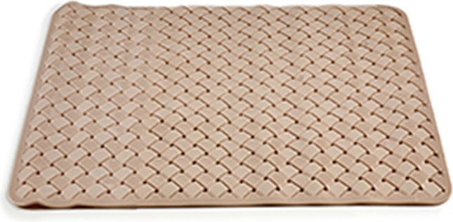 Berilo Tapis de douche antidérapant 78 X 38 cm PVC Beige