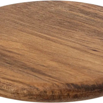 Dessous de verre Secret de Gourmet - 12 pièces - luxueux bois d'acacia - Diamètre 10 cm - ronds - vernis - moderne et classique