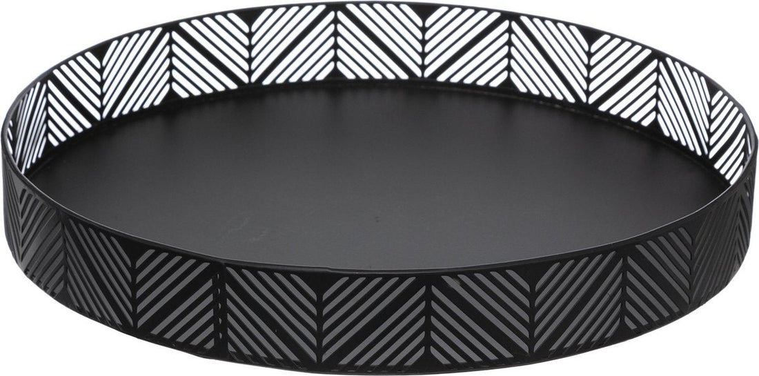 Secret de gourmet Serving tray black 30 cm - Serving tray - Serving platter - decorative bowl