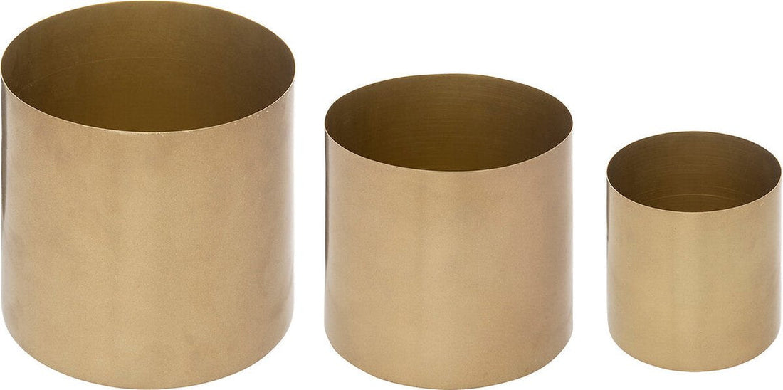 Atmosphera Set of 3 flower pots Ø10 / 12 / 14 cm - Gold