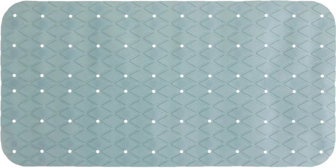 5Five shower/bath anti-slip mat bathroom - PVC - ice blue - 70 x 35 cm - with suction cups