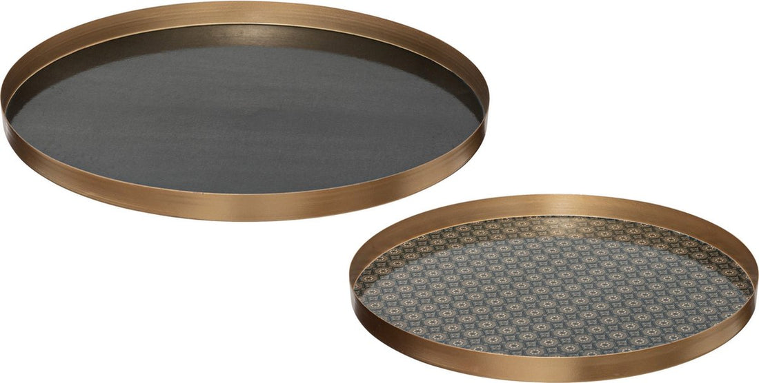 Atmosphera Set of 2 Jill trays - iron tray - serving tray