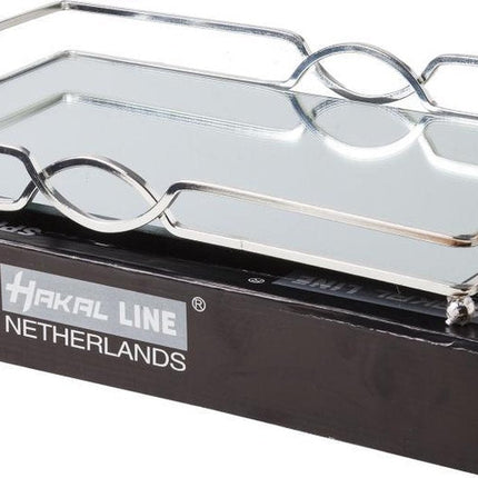 Spiegel Dienblad - Spiegeldienblad rechthoek zilver - 42cm x 28cm