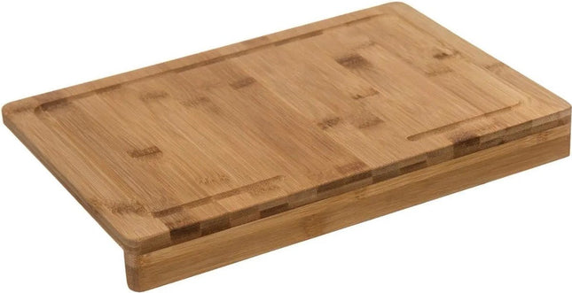 Planche à découper en bambou avec rebord 35 x 24 cm - Planche à pain