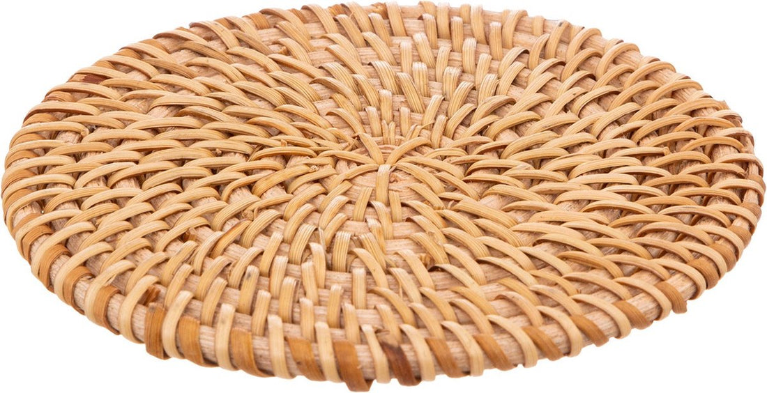 Secret de Gourmet Alicante 2 coffee / tea mugs - Rattan coaster - 30CL - Terra