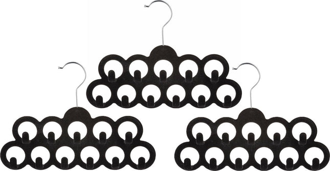 5Five Cintre - 3x - 11 crochets de suspension - plastique - pour ceintures et cravates - porte-ceintures