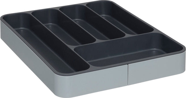 5Five Range-couverts extensible XL - 39x5,5x31cm - Gris