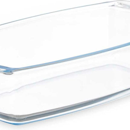 Vivalto Moule à cake/plat de cuisson - Verre borosilicate - transparent - 27 x 14 x 7 cm - pour la cuisson de cakes - plat à gratin