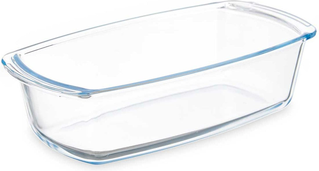 Vivalto Cakevorm/bakvorm - Borosilicaat glas - transparant - 27 x 14 x 7 cm - cake bakken - ovenschotel