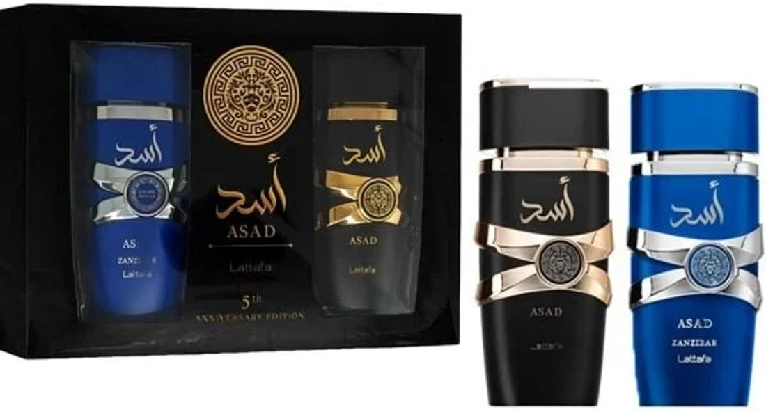 Lattafa Asad 5th Anniversary Geschenkset 2-tlg. - Asad 100 ml + Zanzibar 100 ml EDP