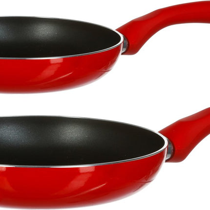 Secret de Gourmet Poêles Milano - D24 et D28 cm - Tous feux - Rouge/Noir