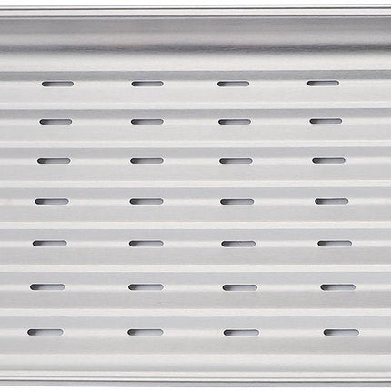 KINGHoff KH-1916 Plaque de cuisson grill - Plaque de barbecue en acier inoxydable 34x24 cm - Convient pour four et grill - Réutilisable -