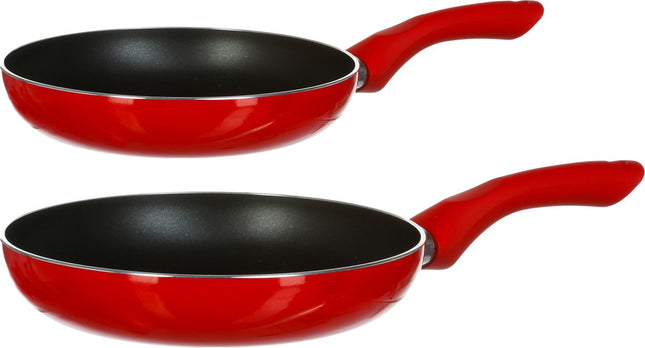 Secret de Gourmet Poêles Milano - D26 et D31 cm - Tous feux - Rouge/Noir